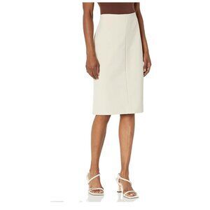 Vince Seamed Front Pencil Skirt in Pale Fawn